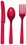 Amscan P7614RRD Apple Red Asst. Cutlery