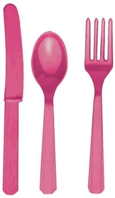 Amscan 4546.103 Hot Pink Cutlery Set - NS