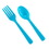 MARYLAND PLASTICS P93938 Forks Spoons - Aqua Blue - NS