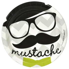 BIRTH5000 237344 Mustache Man Dessert Plates (8) - NS