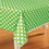 Unique 50261 Green and White Dots Plastic Tablecover