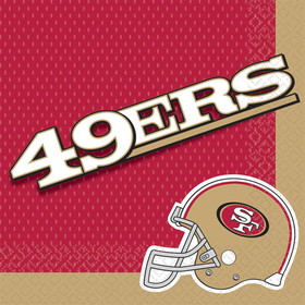 Amscan 97281 Nfl San Francisco 49Ers Luncheon Napkins (16 Pack) - NS