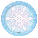 BIRTH5000 239929 Snowflake Winter Wonderland Dessert Plates (8) - NS