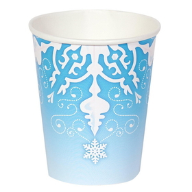 BIRTH5000 239930 Snowflake Winter Wonderland 9 oz. Cups (8) - NS