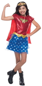 Ruby Slipper Sales 610749M Wonder Woman Sequin Costume for Kids - M