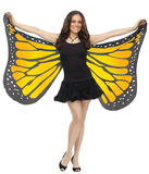 Fun World 90563N Orange Satin Adult Butterfly Wings - NS