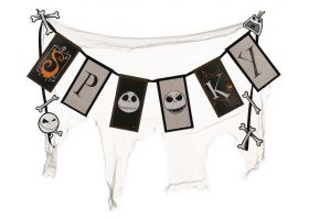 Seasons 248359 The Nightmare Before Christmas Spooky Cheesecloth Banner (36" Long) - NS