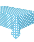 Unique Industries 252641 Pastel Blue and White Dot Tablecover - NS