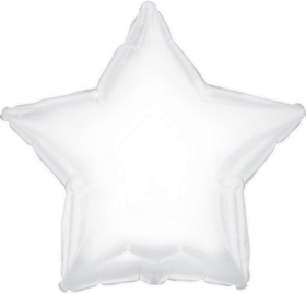 CTI 813000V White Star Foil Balloon - NS