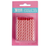 Ruby Slipper Sales 37753 Red Stripe Birthday Candles (24) - NS