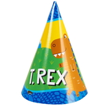 BIRTH5000 256857 T-Rex Dinosaur Party Supplies 8 Pack Cone Party Hats - NS