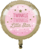 Twinkle Twinkle Little Star Pink Foil Balloon