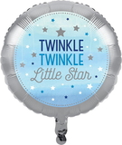 Creative Converting 322247 Twinkle Twinkle Little Star Blue Foil Balloon - NS