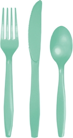 Mint Plastic Cutlery Assortment (8 each)