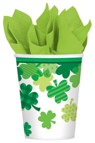 Amscan 257919 Happy St. Patrick's Day Bloom 9oz Paper Cup (18) - NS