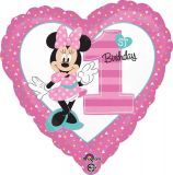 Amscan 258018 Disney Minnie Mouse 1st Birthday Foil Balloon