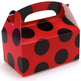 Red with Black Dots - Empty Favor Boxes (8) - NS