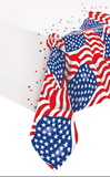 UNIQUE INDUSTRIES 104003 American Flag Plastic Table Cover (Each)