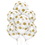 Unique Industries 57588 White and Gold Dots Latex Balloons - NS
