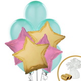 BIRTH9999 258704 Mint Pink Gold Balloon Bouquet - NS