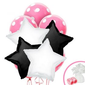 BIRTH9999 258706 Black White Pink Balloon Bouquet - NS