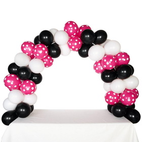 Celebration Tabletop Balloon Arch-Black, White & H