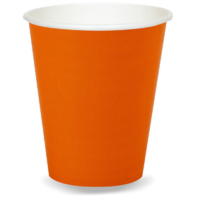 BIRTH5000 258961 Orange 9oz. Paper Cups (8 Pack) - NS