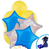 BIRTH9999 259048 Silver Dazzler & Blue Star Balloon Bouquet - NS