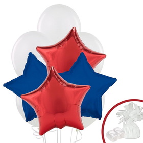 BIRTH9999 259094 Red White & Blue Balloon Bouquet - NS
