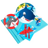 BIRTH9999 Sharks 24 Guest Party Pack - NS
