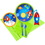 Birthday Express 259919 Rocket to Space 16 Guest Party Pack Plus Molded Cu