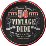 Creative Converting 260608 Vintage Dude 50th Cake Plates 7