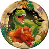 Creative Converting 108176 Dinosaur Adventure Cake Plates (8-pack)