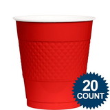 Amscan 106779 Red Plastic Cups 12 oz. (20 count)