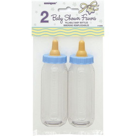 UNIQUE INDUSTRIES 108697 Baby Bottles 5" Blue Fillable Favors (2 Pack)