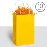 Amscan 107575 Kraft Handle Bags Yellow (10 Pack)