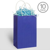 Amscan 107578 Kraft Handle Bags Blue (10 Pack)