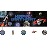 Creative Converting 106517 Space Blast Party Banner w/ Hanging Attachments (Each)