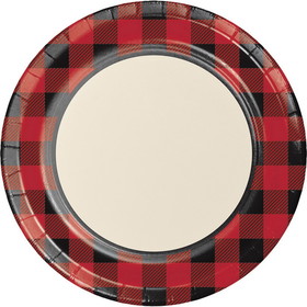 Creative Converting 107449 Lumberjack Plaid 9" Luncheon Plates (8 Count) - NS
