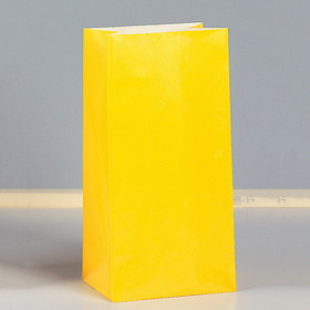 Unique Industries 106076 Yellow Paper Favor Bags (12 Pack) - NS