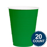 Amscan 107760 Green 12 Oz. Plastic Cups (20 Pack)
