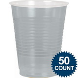 Amscan 106608 Silver Plastic 16Oz. Cup (50 Pack)