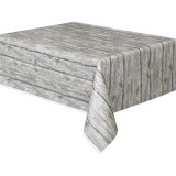 UNIQUE INDUSTRIES 106729 Rustic Wood Printed Table Cover (Each)