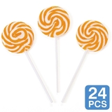 FUN EXPRESS 5/1653 Orange Swirl 2 Lollipops (24)