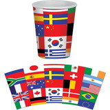 Beistle Co 107632 International Party 9oz Hot/Cold Cups (8 Pack)