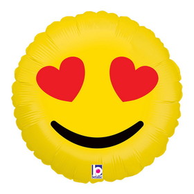 Mayflower Distributing 108011 Emoji Love 18" Balloon