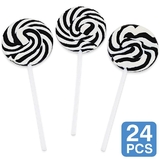 5/1428 Black Swirl 2 Lollipops (24)