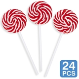 5/1490 Red Swirl 2 Lollipops (24)