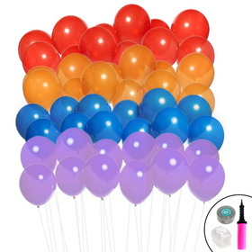 Birthday Express 263575 Ombre Balloon Decor Kit (Blue, Purple, Red, & Orange)