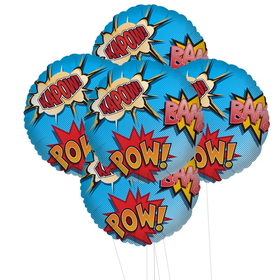 BIRTH9999 264096 Superhero Comics 5pc Foil Balloon Kit - NS
